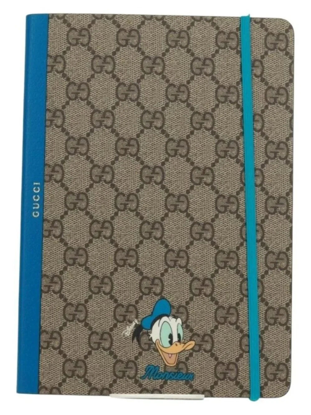 GUCCI GG Supreme Disney Note PVC Beige Auth 163733M